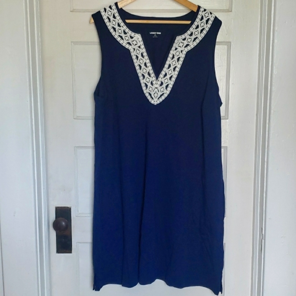 Lands End Navy Dress